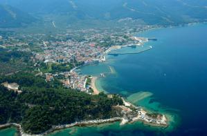 Aerial photo of Thassos Town